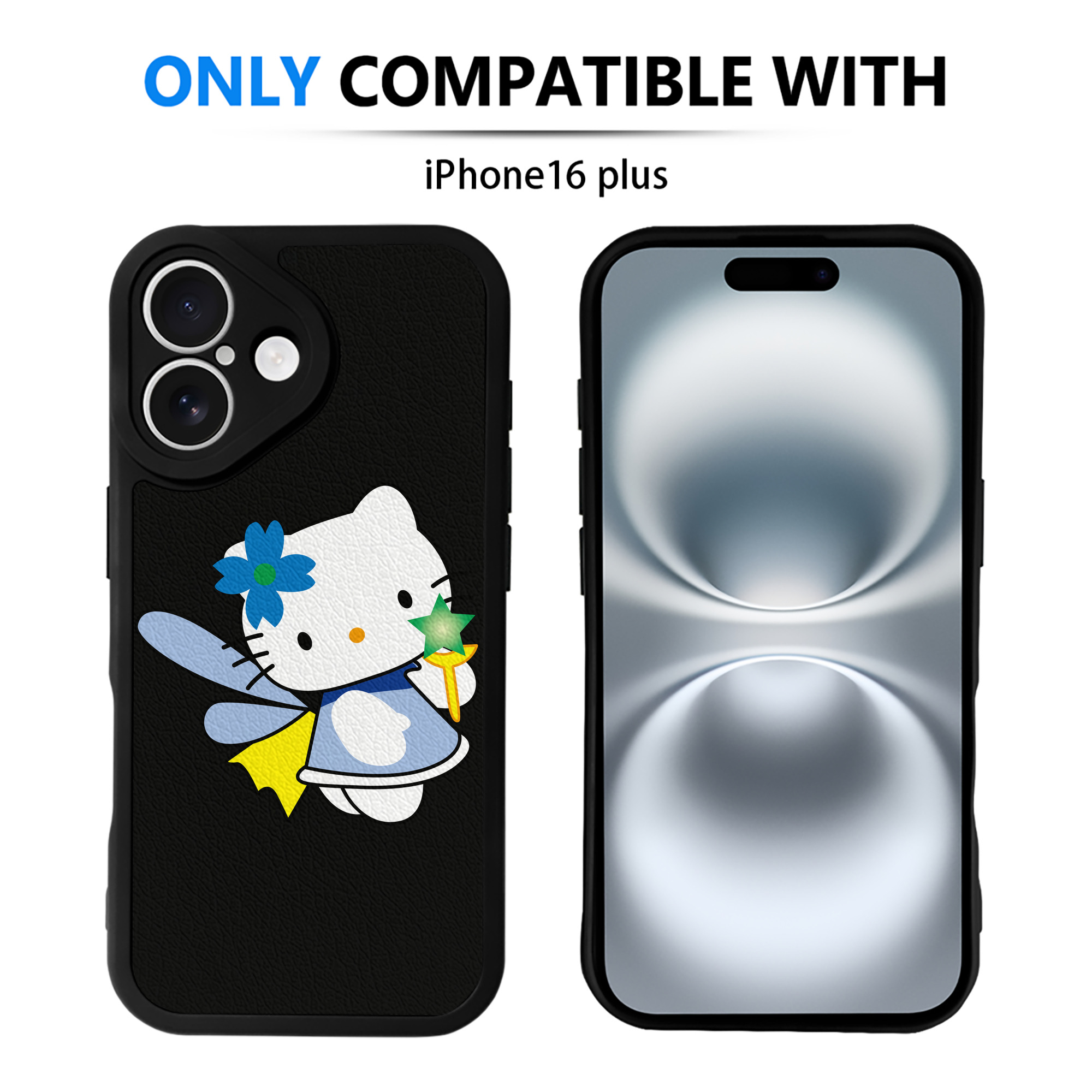 （画像用） Hello Kitty ハローキティ 【iPhone 16シリーズ対応】シリコンスマホケース（レザー調） 材質：シリコン